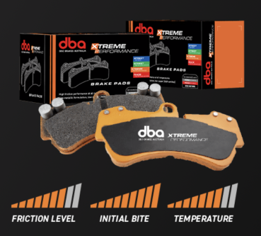 DBA  Bremsbeläge Xtreme Performance ECE R90 certified  passend für Hinterachse - FORD/Mustang (6th Generation)/2.3 Turbo 317PS Solid Hinterachse Discs (2015-2024) ,